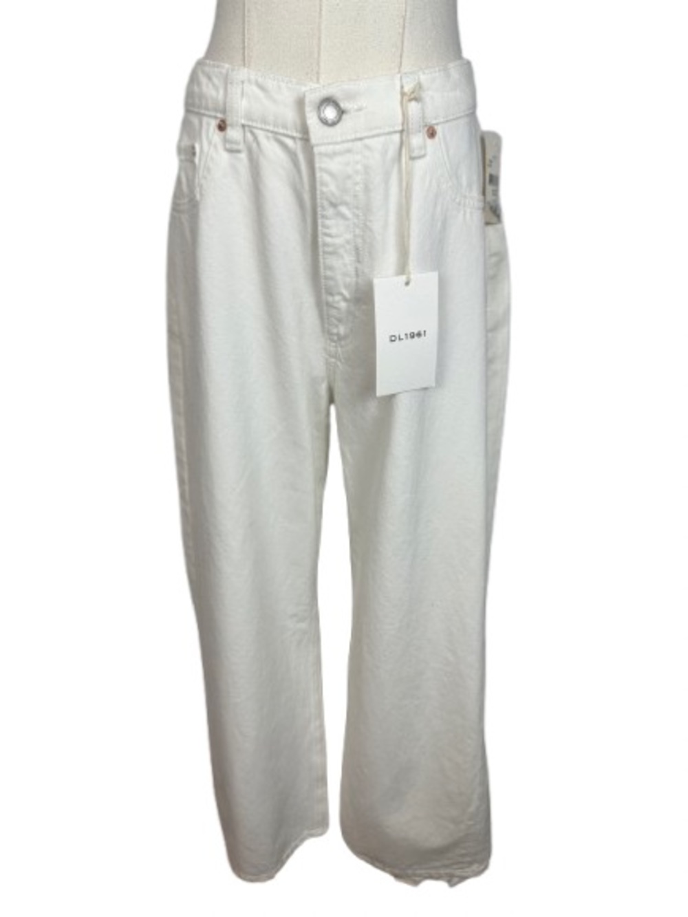 DL1961 Women’s Wide Leg High Waisted White Jeans Size 29